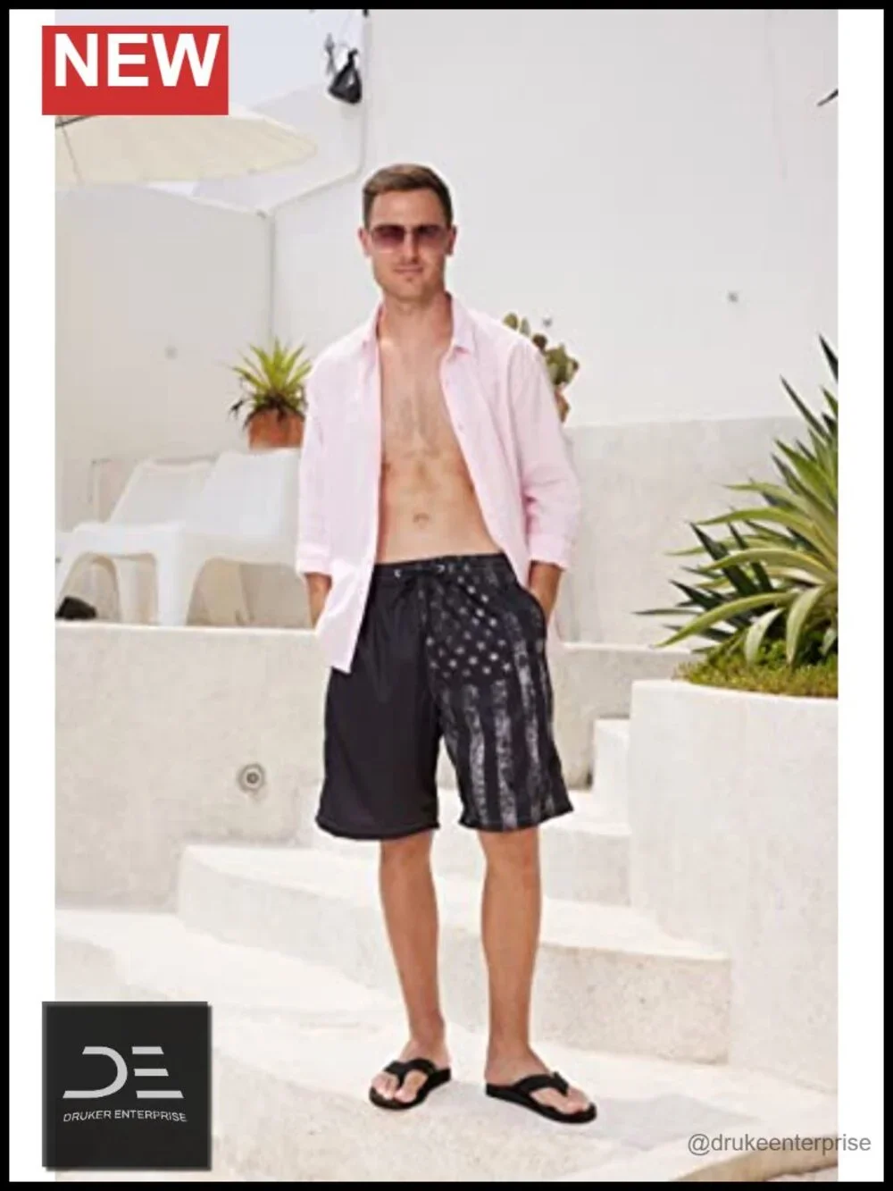 Quick Dry Board Shorts with Mesh Lining for Men
